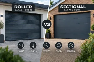 sectional vs roller garage doors